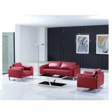 Leather Cover High Density Foam Office Sofa Set